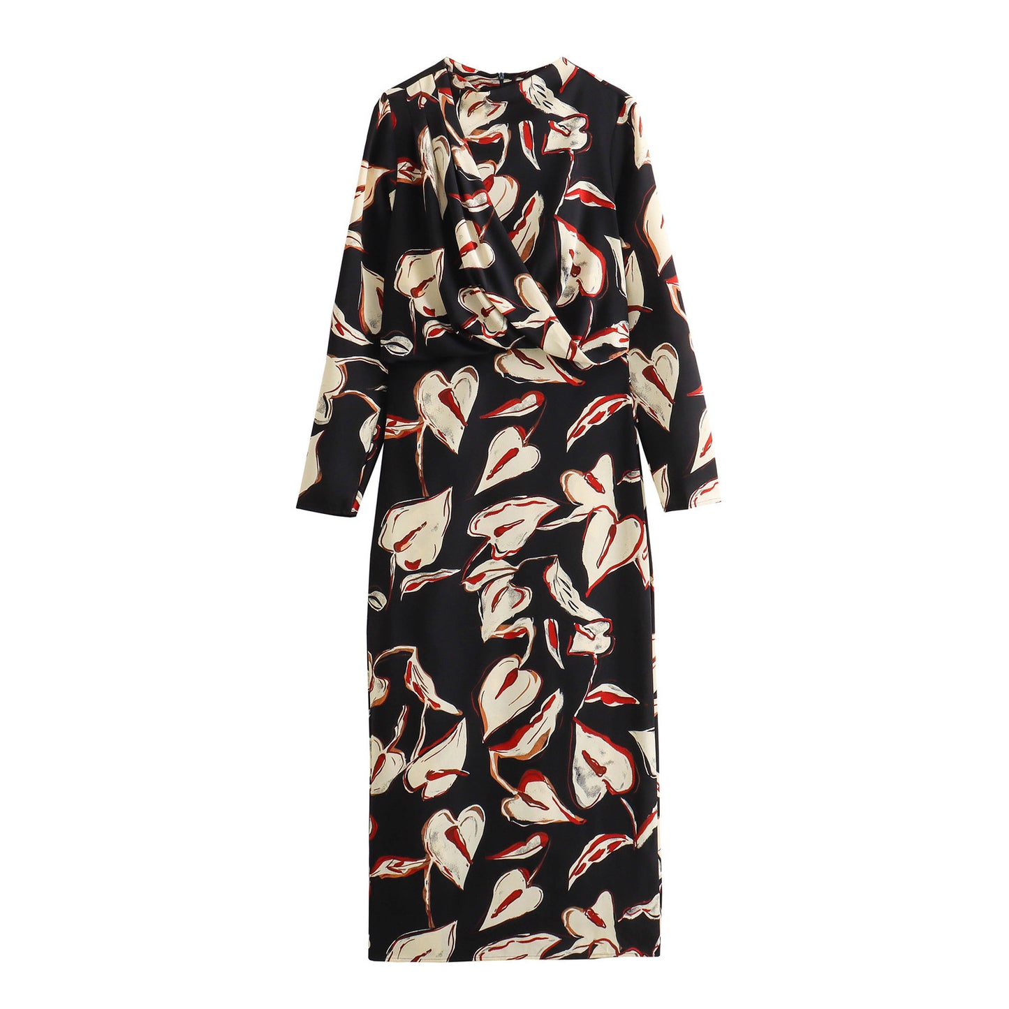 Robe jupe mi-longue à imprimé floral pour femme