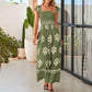 Bohemian Jumpsuit Suspender Pants Vintage Print