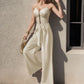 European And American Trousers Lace Up Commute Style High Waist