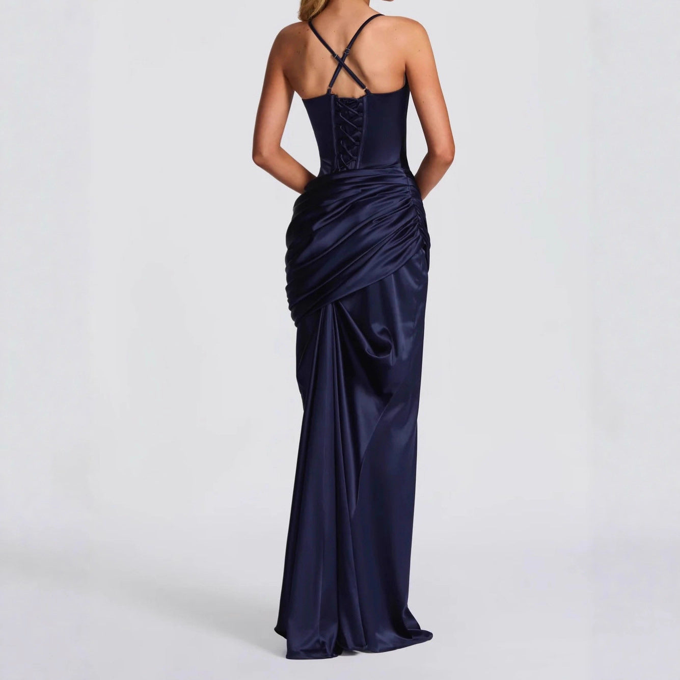 Womens Long Figure-flattering Elegant Slip Dress