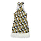 Feather Geometric Print Mini Sleeveless Dress