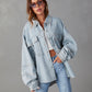 Casual Long Sleeve Denim Coat