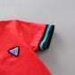Summer Children's Boys' Handsome Casual Stand Collar Two-button Triangle Mark Short-sleeved Shorts Two-piece Set
