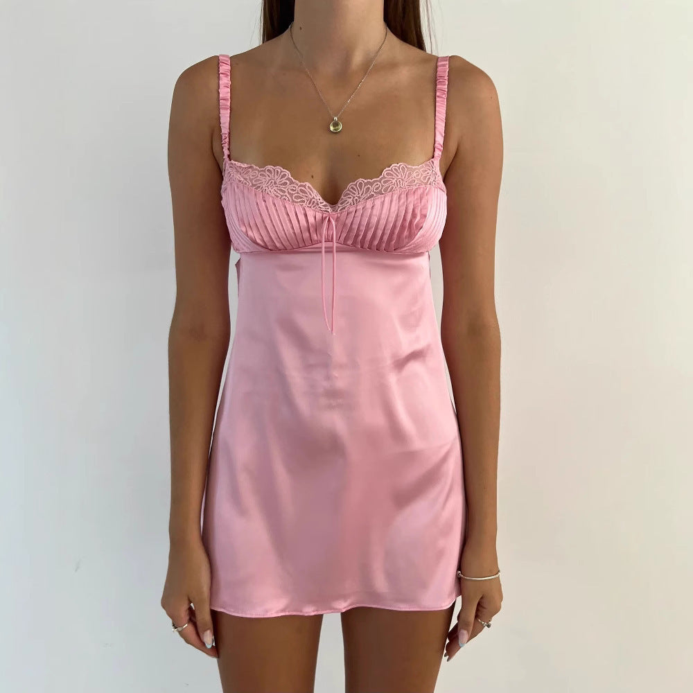 Women's Sling Lace Edge Dress