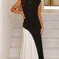 Women's Black And White Color Matching Women's Dress