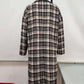 Long Double-breasted Cashmere Coat With Suit Collar