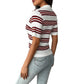 Women's Two-tone Striped Short-sleeved Top