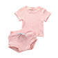 Multicolor anti-stripe two-piece set