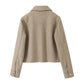 Veste courte douce et décontractée pour femme
