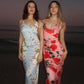 Fashion Printed Backless U-neck Slim Strap Dress