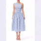 Women's Slant-shoulder Striped Dress