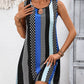 Summer Elegance Striped Print Sleeveless Dress