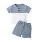 Baby's Multi-color Short Sleeve T-shirt Shorts Set