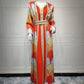 Women's Fashionable Elegant Long-sleeved Inner Ribbon Rhinestone Printing Robe Set