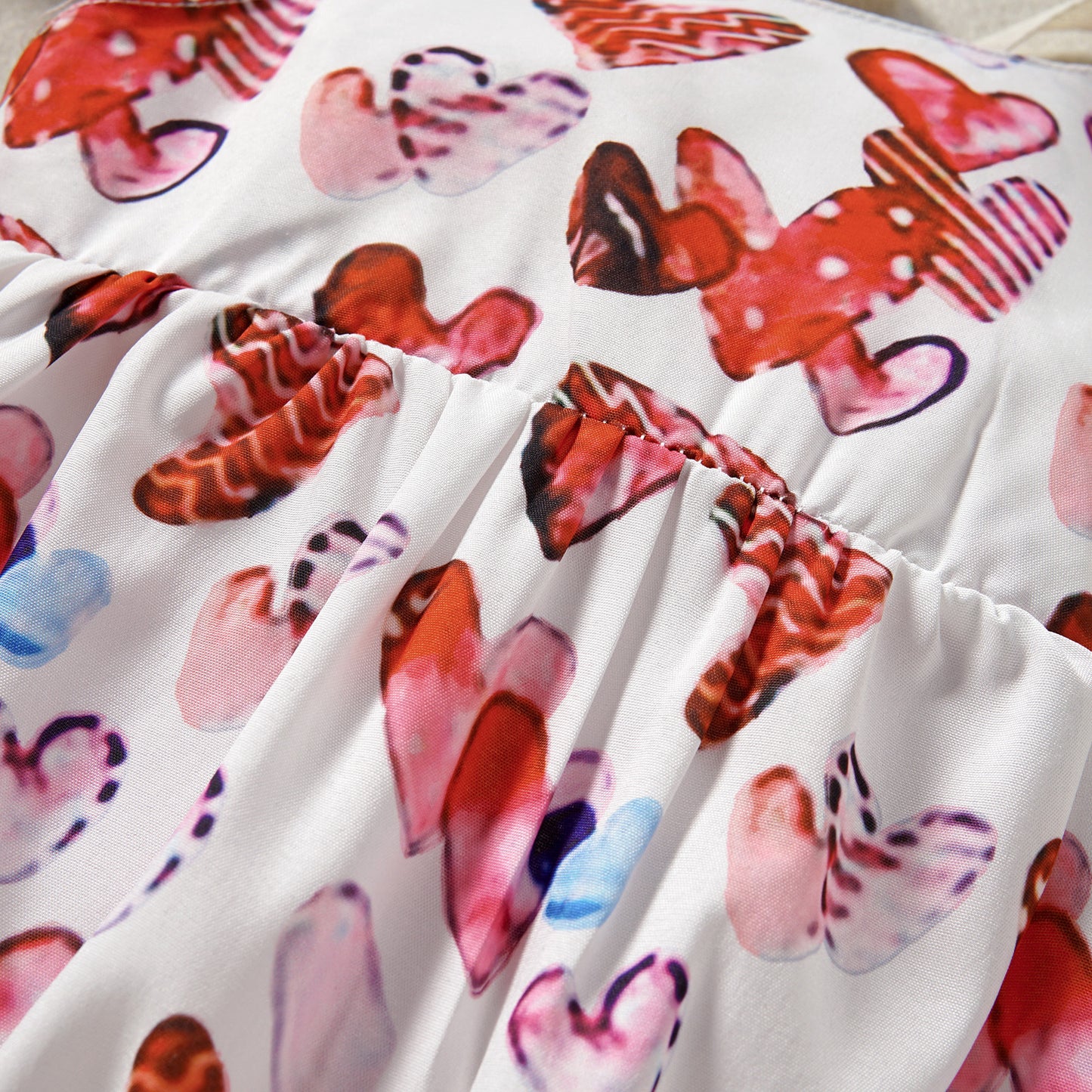 Écharpe porte-bébé rouge à imprimé Love pour fille