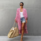 Leopard Point Cardigan Loose Beach Sunscreen Shirt