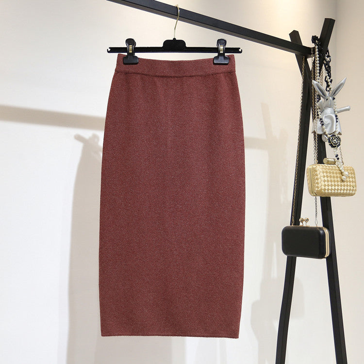 Jupe en tricot taille haute