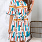 Round Neck Ruffled Tied Dress