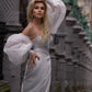 Robe tube à manches bouffantes de style européen et américain