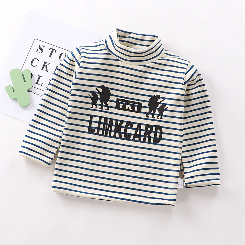 Plus fleece long sleeve high neck t-shirt
