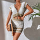Strap Hollow Camisole Short Skirt Sunscreen Beach Suit