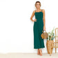 suspenders wrapped chest zipper jumpsuit women