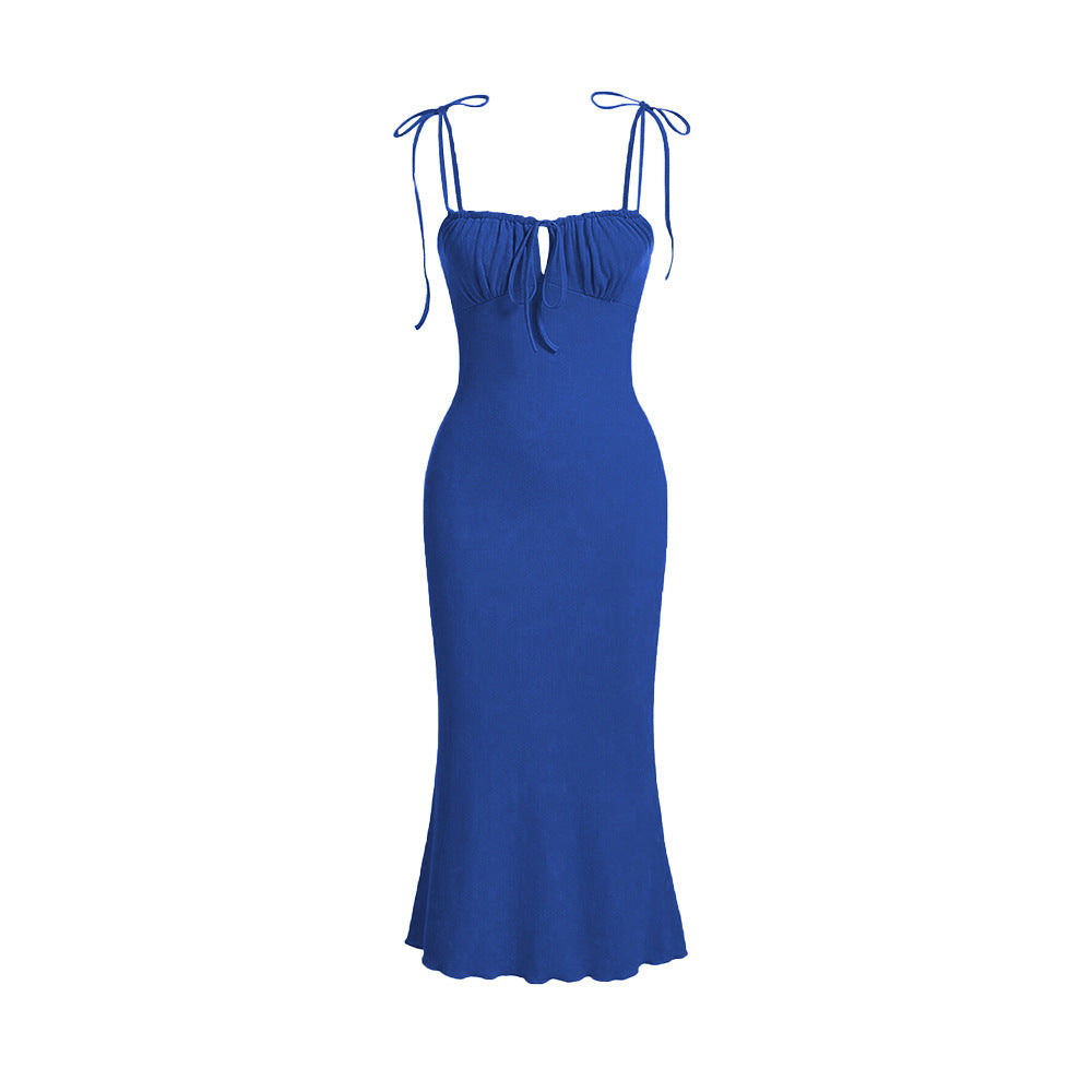 Robe fourreau en dentelle à cordon de serrage sexy européenne et américaine