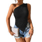 European And American Irregular Shoulder Off-shoulder Vest Camisole Top