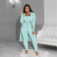 Costume trois pièces de couleur unie pour femme