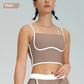 Contrast Color Fast-drying Sports Vest Women's Fitness Shockproof Fixing Cup Summer High Elastic Yoga Clothes Outfit Top