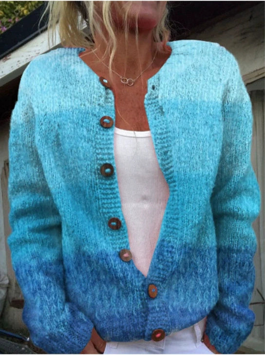 Cardigan tricoté imprimé numérique 3D, manteau, imitation pull, vêtements pour femmes