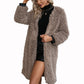 Manteau en fourrure mi-long ample et décontracté, commerce extérieur
