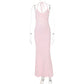V-neck Strap Backless Sheath Dress Slim Fit Dress