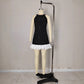 Womens Sleeveless Black Camisole With Starry Print A Line Patchwork Dress