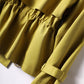 Autumn Fragrance Green Windbreaker Women's Short Waist