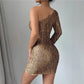 Crossbody Long Sleeve Narrow Dress