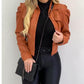 Fashionable Lapel Short Casual Cardigan Short Jacket