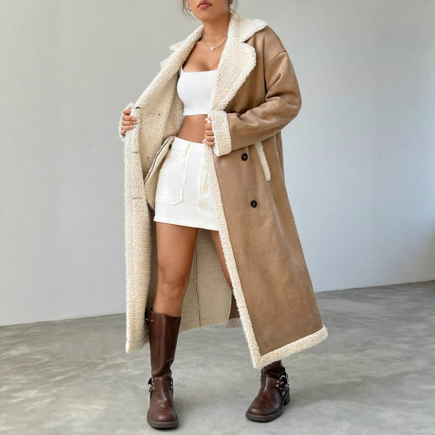 Fashion Temperament Composite Fur Velvet Coat