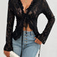 Spring Summer Slim-fit Long Cuff Lace Top