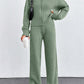 Autumn And Winter New European And American Women's Casual Loose Zip Top And Trousers Two-piece Set