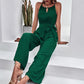 Spaghetti Straps Sleeveless Wide Leg Jumpsuit