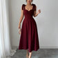 Lace-up Waist-cinching Maxi Dress