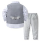 Ensemble gilet à col gentleman pour banquet de bébé