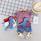 Baby Short-sleeved Cartoon Cotton Dinosaur Two-piece Suit