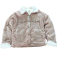 Fleece inner solid color corduroy jacket thickened warmth