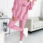 Women's Solid Color Vest Hoodie And Pants Set