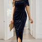 Solid Color Strapless Bodycon Long Dress Women's Dress