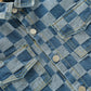 Combinaison à carreaux avec double poche et revers, pantalon à manches longues et salopette pour enfant