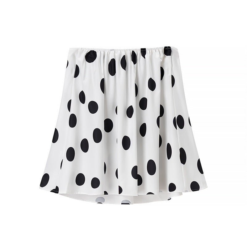 Fashionable Stylish New High Waist Polka-dot Top Pants Polka Dot Printing Suit