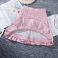 Pleated Skirt Lengthened Elastic Waist Elastic
